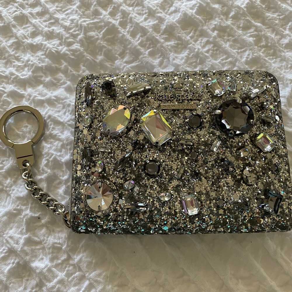 Kate spade keychain wallet jeweled